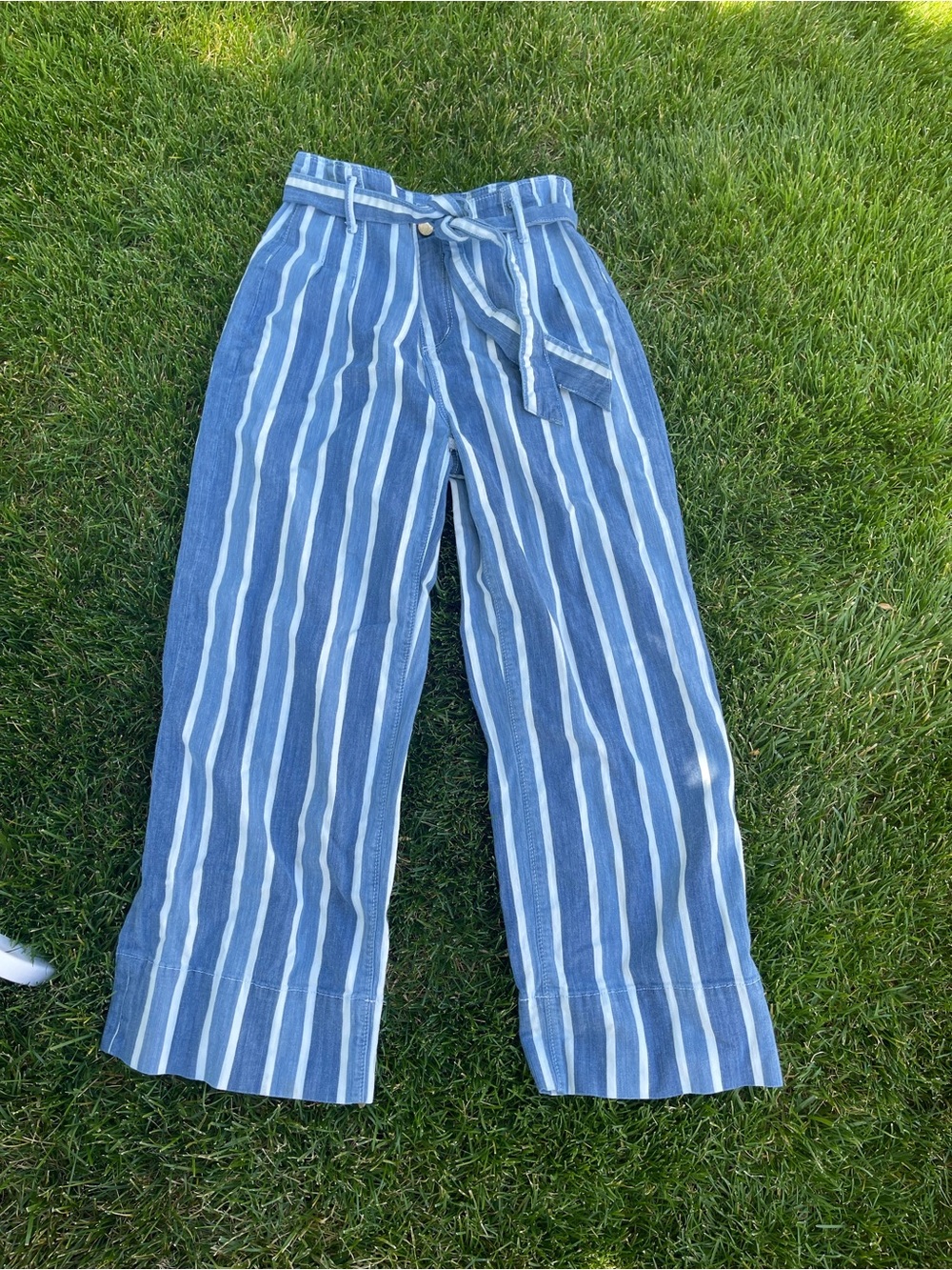 Weekend Striped Easy Fit Wide-Leg Pant size 0